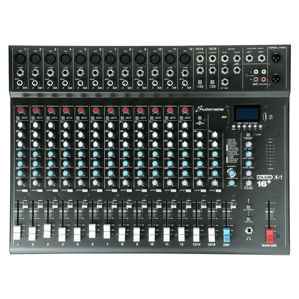 Studiomaster CLUB XS16+ - 16-Input Analog Mixer 1 Studiomaster CLUB XS16+ - 16-Input Analog Mixer