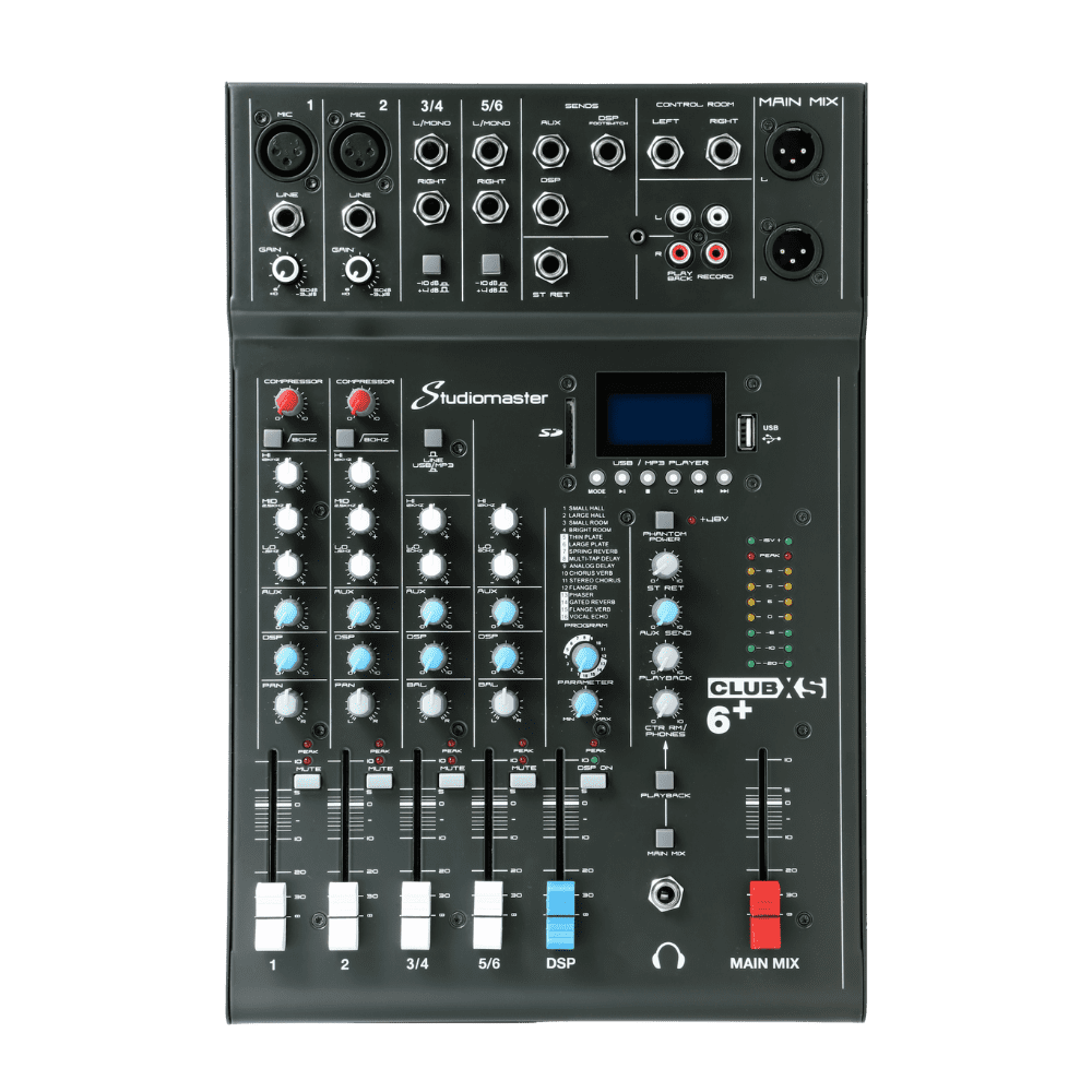 Studiomaster CLUB XS6+ 6-Channel Analog Mixer